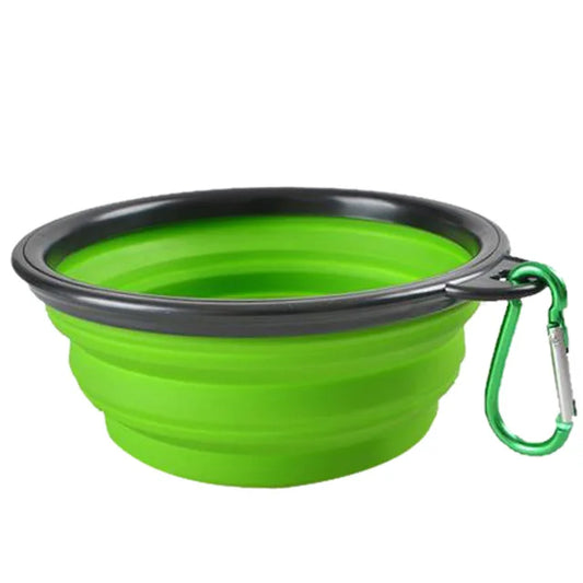 Collapsible Pet Silicone Dog Food Water Bowl Outdoor Camping